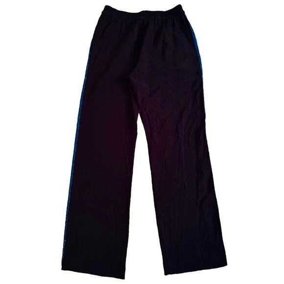 Zadig & Voltaire Black Poeme Rainbow Stripe Straight Leg Track Pants 34 XS - Picture 7 of 12